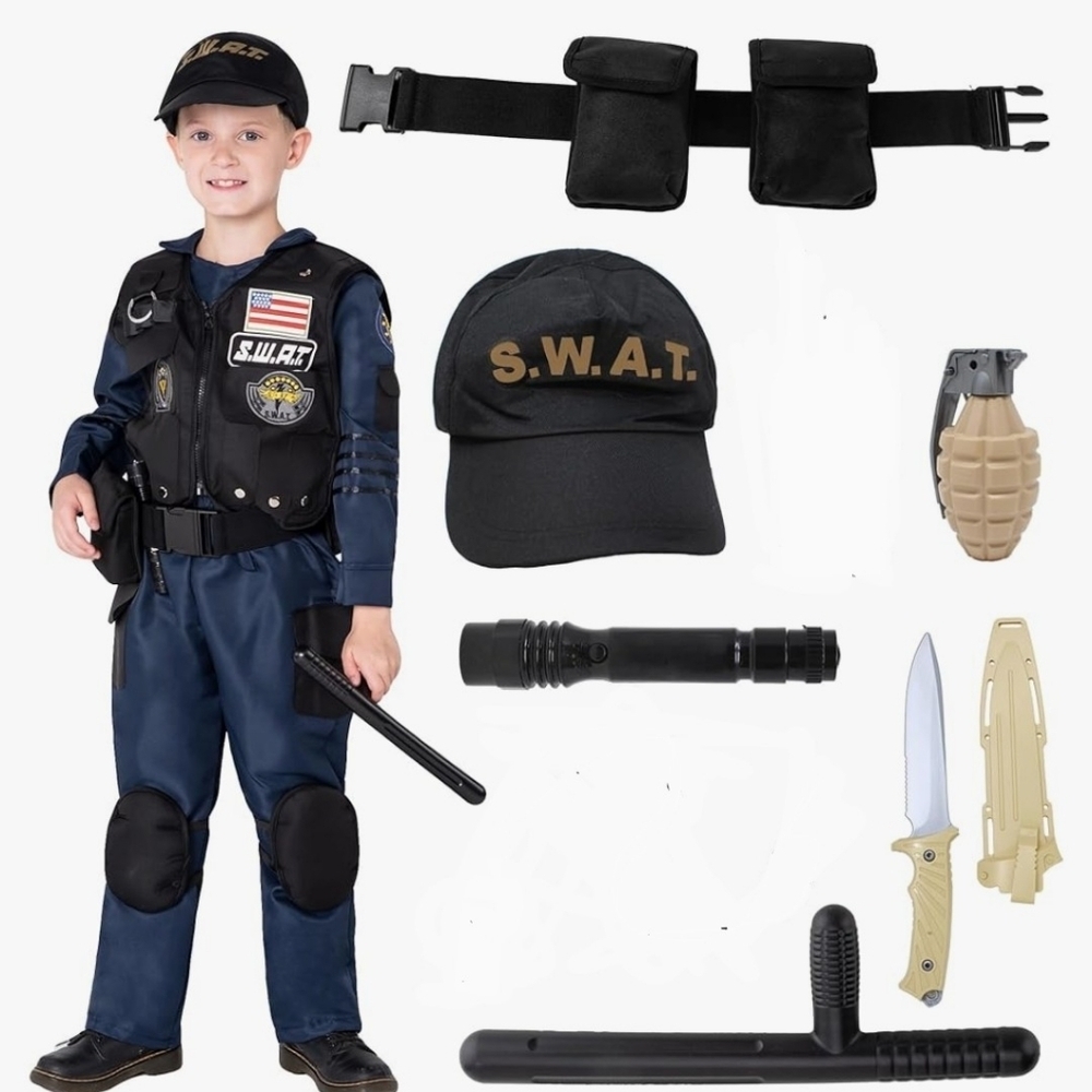 Spooktacular Creations Police/SWAT Costume Size Small